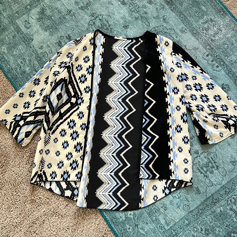 Aztec print cardigan